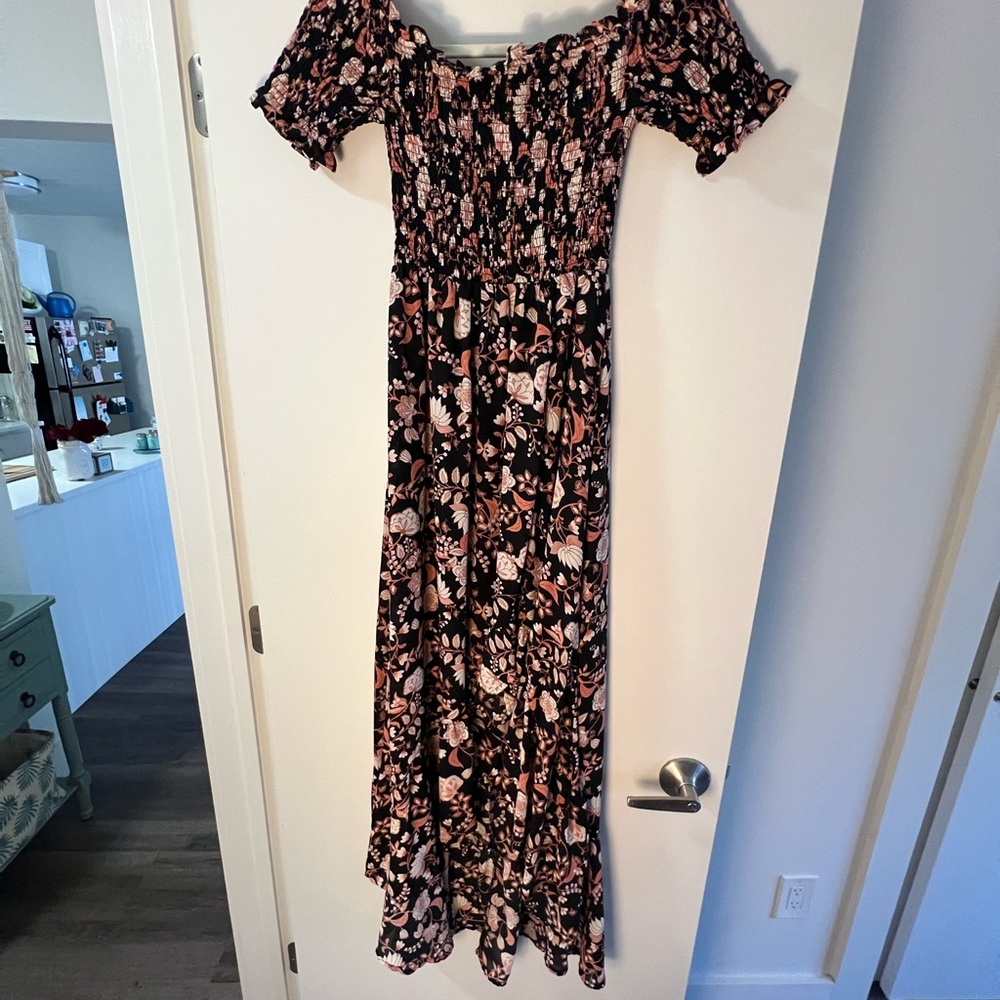 Floral Off-Shoulder Maxi Dress